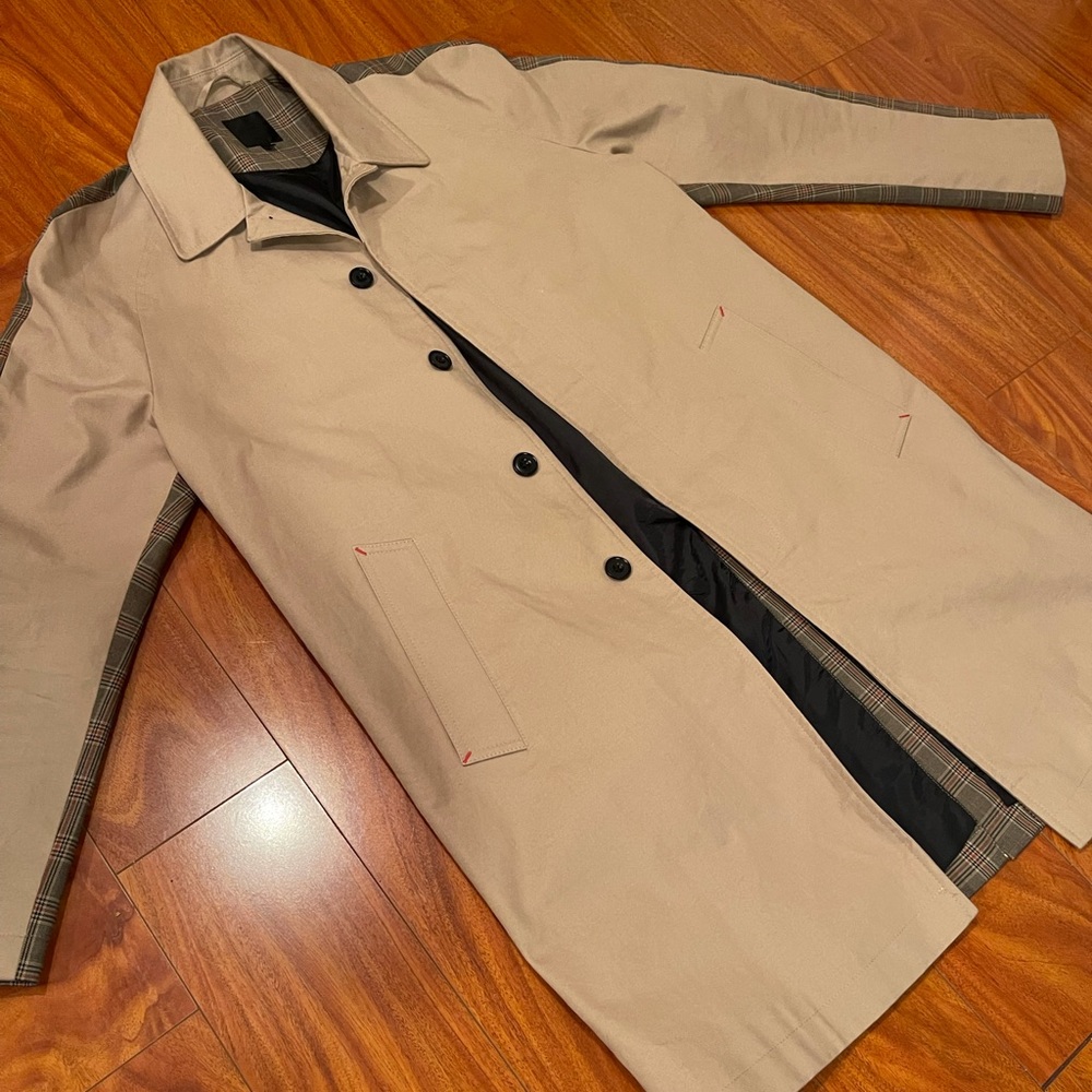 Menace Long Trench/Pea Coat Size: Medium